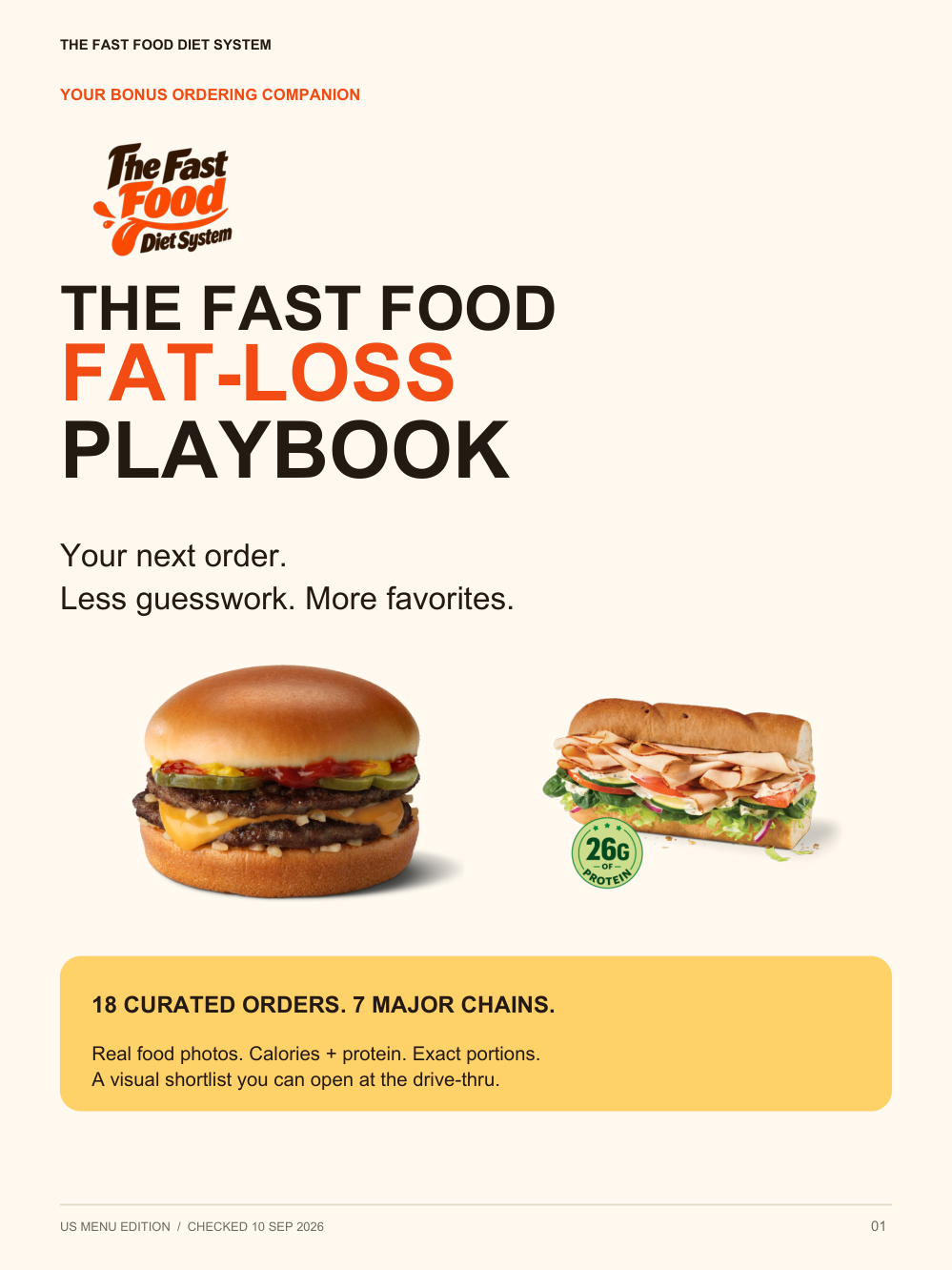 The Fast Food Fat-Loss Playbook ebook cover